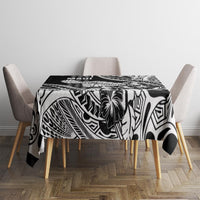 Hawaii Maui Upena Kiloi Tablecloth Kakau Tribal Pattern Black Version LT05 - Polynesian Pride
