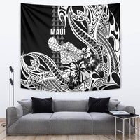 Hawaii Maui Upena Kiloi Tapestry Kakau Tribal Pattern Black Version LT05 Black - Polynesian Pride