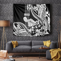 Hawaii Maui Upena Kiloi Tapestry Kakau Tribal Pattern Black Version LT05 - Polynesian Pride