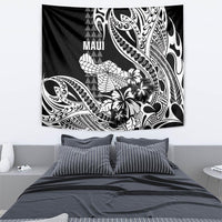 Hawaii Maui Upena Kiloi Tapestry Kakau Tribal Pattern Black Version LT05 - Polynesian Pride
