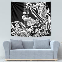 Hawaii Maui Upena Kiloi Tapestry Kakau Tribal Pattern Black Version LT05 - Polynesian Pride