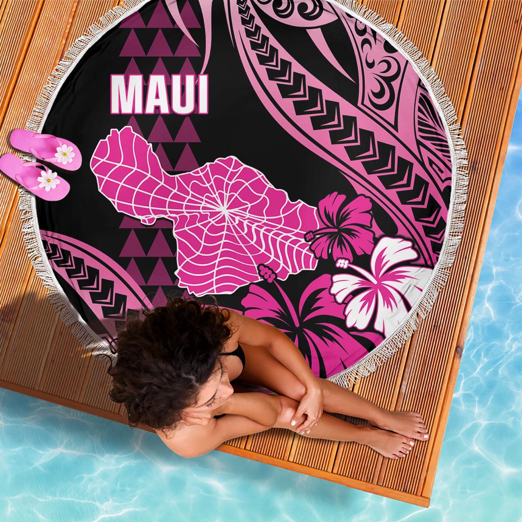 Hawaii Maui Upena Kiloi Beach Blanket Kakau Tribal Pattern Pink Version LT05 - Polynesian Pride