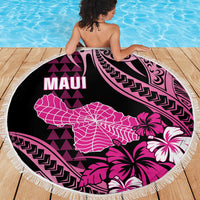 Hawaii Maui Upena Kiloi Beach Blanket Kakau Tribal Pattern Pink Version LT05 - Polynesian Pride