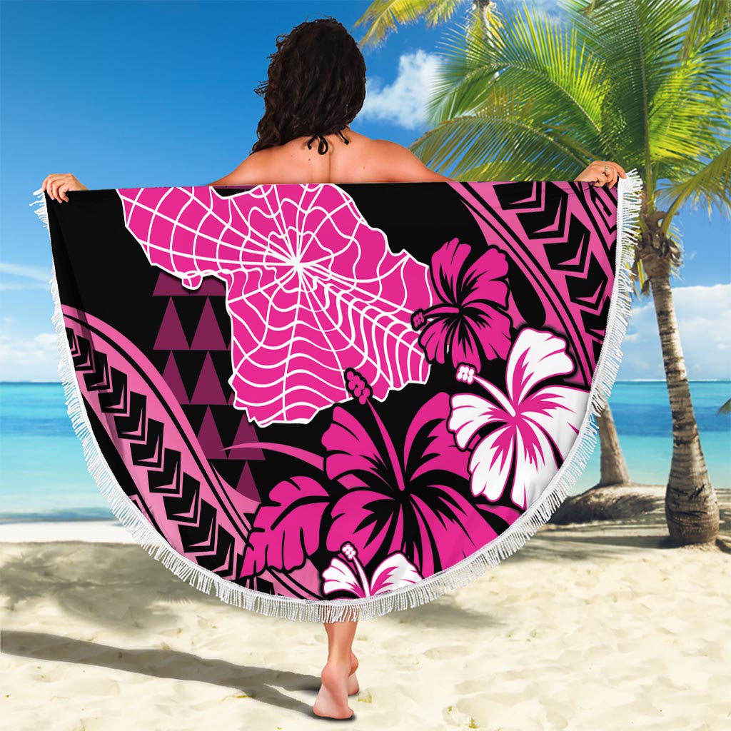 Hawaii Maui Upena Kiloi Beach Blanket Kakau Tribal Pattern Pink Version LT05 - Polynesian Pride