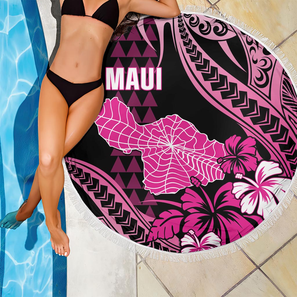 Hawaii Maui Upena Kiloi Beach Blanket Kakau Tribal Pattern Pink Version LT05 - Polynesian Pride