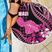 Hawaii Maui Upena Kiloi Beach Blanket Kakau Tribal Pattern Pink Version LT05 - Polynesian Pride
