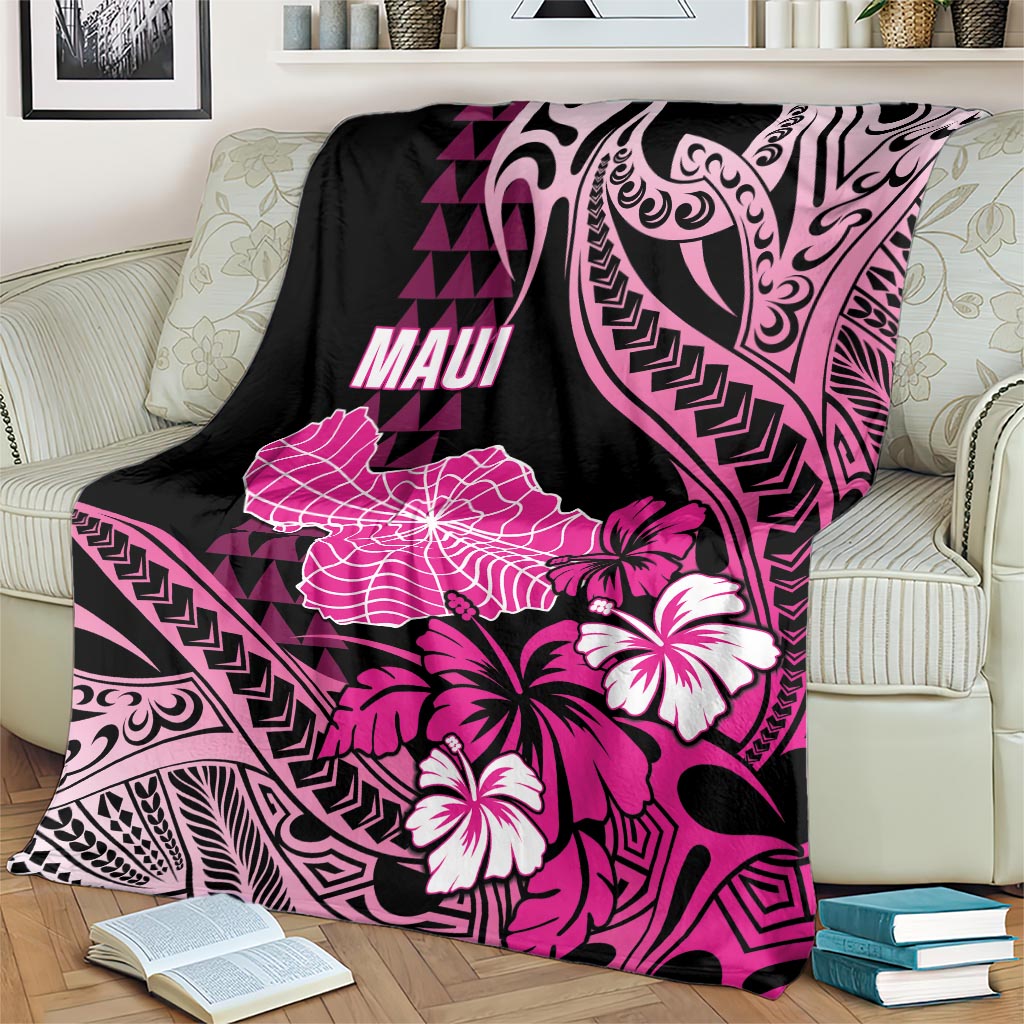 Hawaii Maui Upena Kiloi Blanket Kakau Tribal Pattern Pink Version LT05 - Polynesian Pride