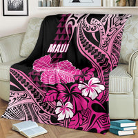 Hawaii Maui Upena Kiloi Blanket Kakau Tribal Pattern Pink Version LT05 - Polynesian Pride