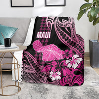 Hawaii Maui Upena Kiloi Blanket Kakau Tribal Pattern Pink Version LT05 - Polynesian Pride