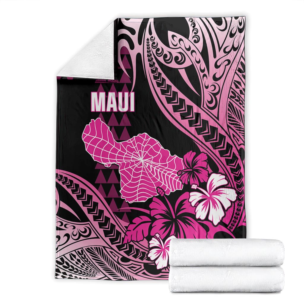 Hawaii Maui Upena Kiloi Blanket Kakau Tribal Pattern Pink Version LT05 - Polynesian Pride
