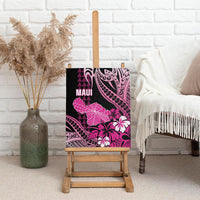 Hawaii Maui Upena Kiloi Canvas Wall Art Kakau Tribal Pattern Pink Version LT05 - Polynesian Pride
