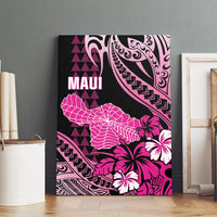 Hawaii Maui Upena Kiloi Canvas Wall Art Kakau Tribal Pattern Pink Version LT05 - Polynesian Pride