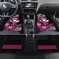 Hawaii Maui Upena Kiloi Car Mats Kakau Tribal Pattern Pink Version LT05 Set 4pcs Pink - Polynesian Pride