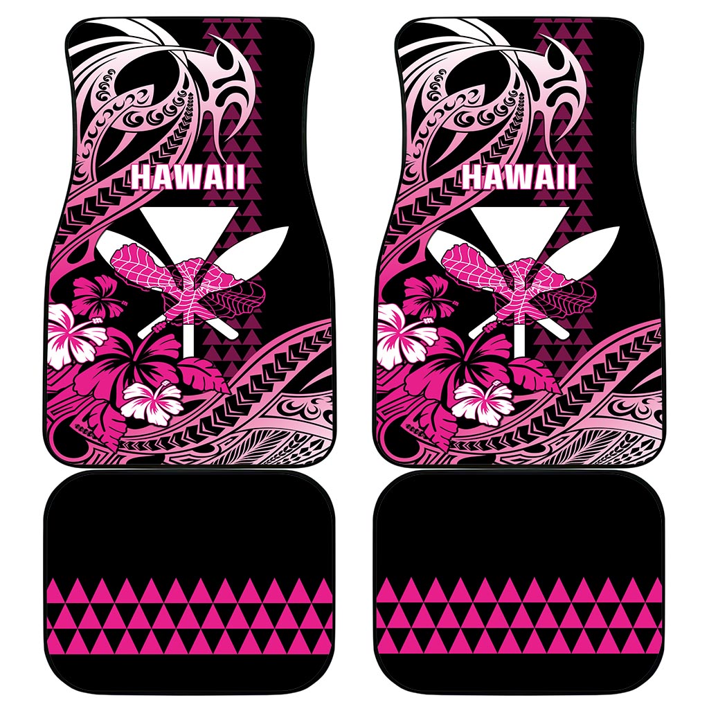 Hawaii Maui Upena Kiloi Car Mats Kakau Tribal Pattern Pink Version LT05 - Polynesian Pride