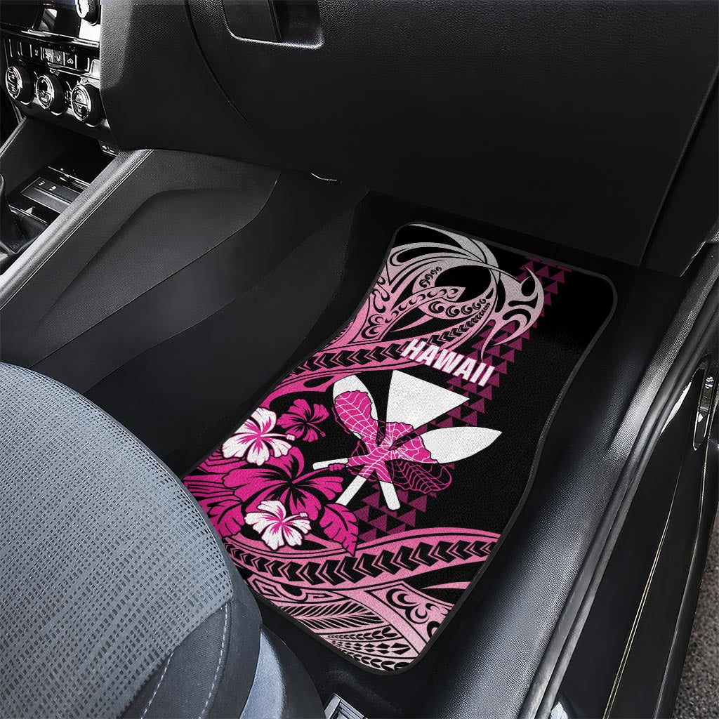 Hawaii Maui Upena Kiloi Car Mats Kakau Tribal Pattern Pink Version LT05 - Polynesian Pride