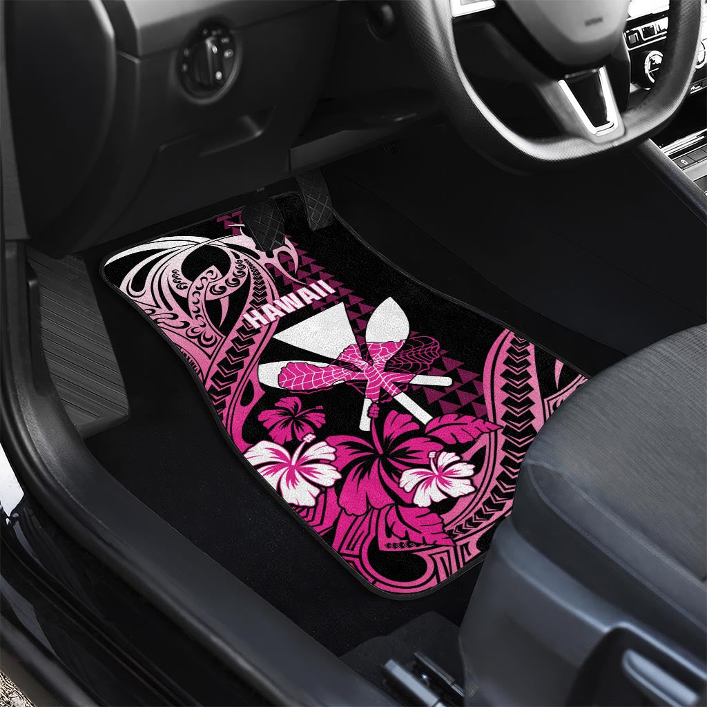 Hawaii Maui Upena Kiloi Car Mats Kakau Tribal Pattern Pink Version LT05 - Polynesian Pride