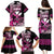 Hawaii Maui Upena Kiloi Family Matching Puletasi and Hawaiian Shirt Kakau Tribal Pattern Pink Version