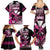 Hawaii Maui Upena Kiloi Family Matching Summer Maxi Dress and Hawaiian Shirt Kakau Tribal Pattern Pink Version