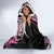 Hawaii Maui Upena Kiloi Hooded Blanket Kakau Tribal Pattern Pink Version