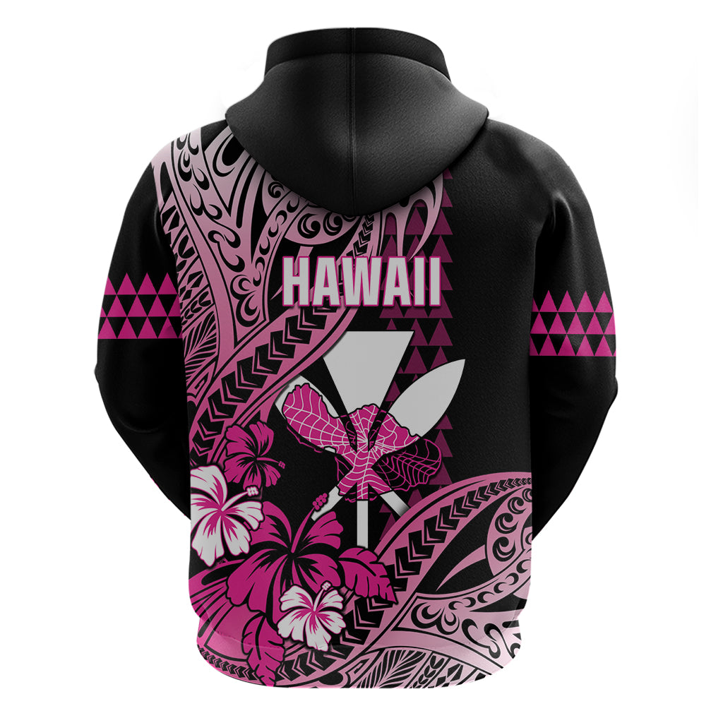 Hawaii Maui Upena Kiloi Hoodie Kakau Tribal Pattern Pink Version LT05 - Polynesian Pride