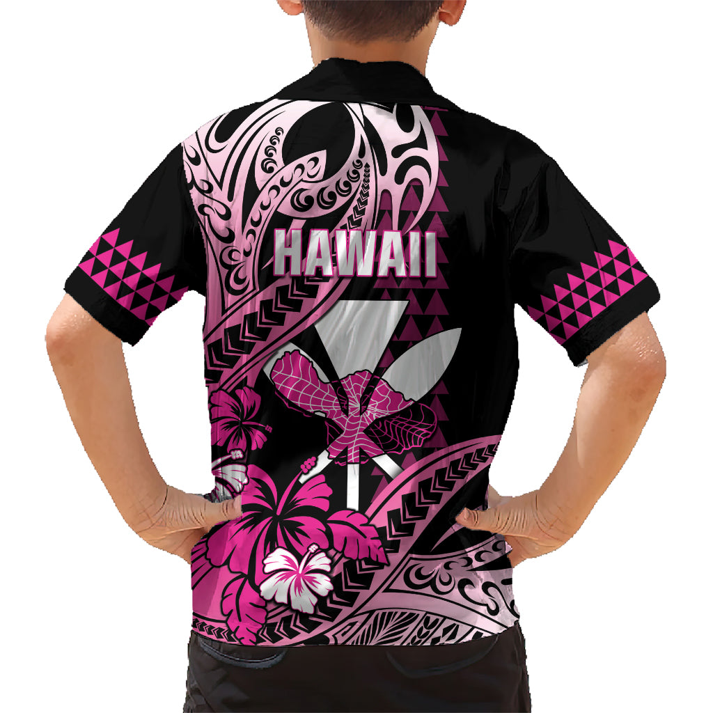 Hawaii Maui Upena Kiloi Kid Hawaiian Shirt Kakau Tribal Pattern Pink Version LT05 - Polynesian Pride