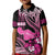 Hawaii Maui Upena Kiloi Kid Polo Shirt Kakau Tribal Pattern Pink Version