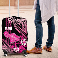 Hawaii Maui Upena Kiloi Luggage Cover Kakau Tribal Pattern Pink Version LT05 Pink - Polynesian Pride