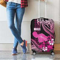 Hawaii Maui Upena Kiloi Luggage Cover Kakau Tribal Pattern Pink Version LT05 - Polynesian Pride