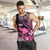 Hawaii Maui Upena Kiloi Men Tank Top Kakau Tribal Pattern Pink Version