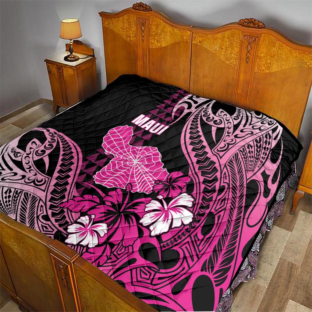 Hawaii Maui Upena Kiloi Quilt Kakau Tribal Pattern Pink Version LT05 - Polynesian Pride