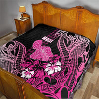 Hawaii Maui Upena Kiloi Quilt Kakau Tribal Pattern Pink Version LT05 - Polynesian Pride