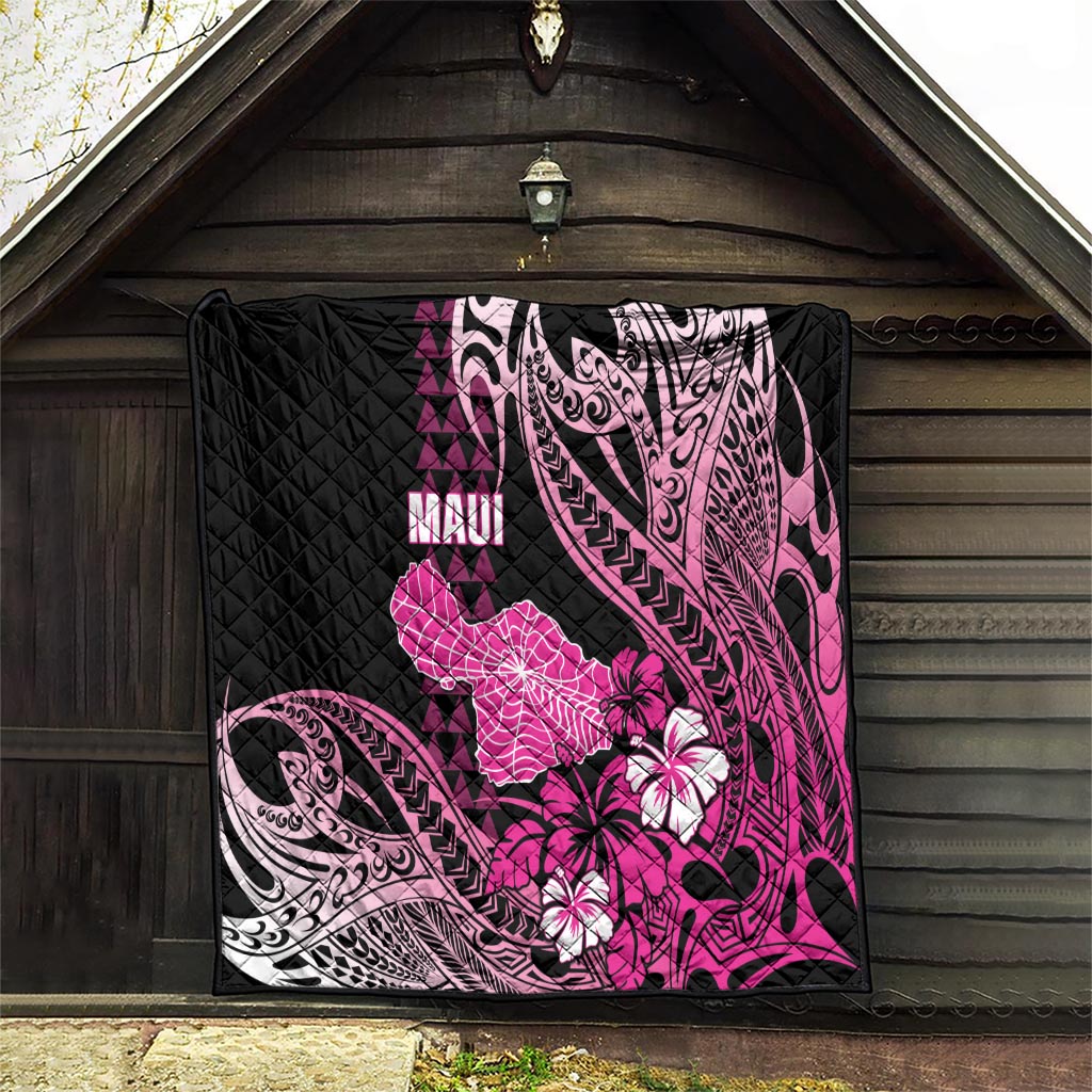 Hawaii Maui Upena Kiloi Quilt Kakau Tribal Pattern Pink Version LT05 - Polynesian Pride