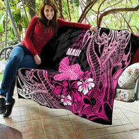 Hawaii Maui Upena Kiloi Quilt Kakau Tribal Pattern Pink Version LT05 - Polynesian Pride