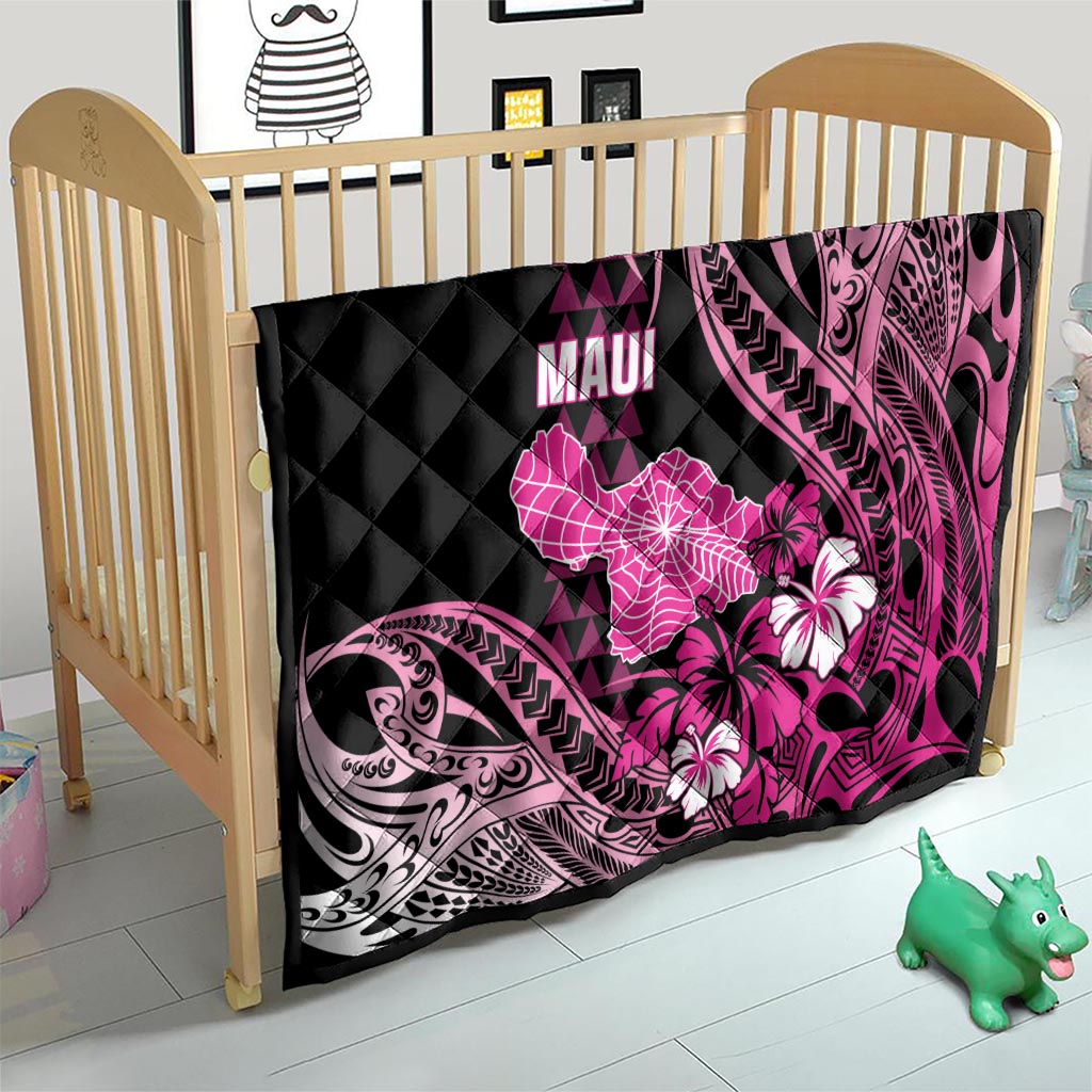 Hawaii Maui Upena Kiloi Quilt Kakau Tribal Pattern Pink Version LT05 - Polynesian Pride