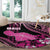 Hawaii Maui Upena Kiloi Round Carpet Kakau Tribal Pattern Pink Version