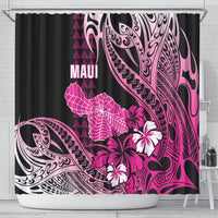 Hawaii Maui Upena Kiloi Shower Curtain Kakau Tribal Pattern Pink Version LT05 - Polynesian Pride