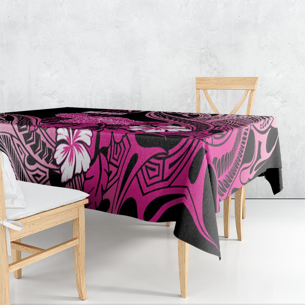 Hawaii Maui Upena Kiloi Tablecloth Kakau Tribal Pattern Pink Version LT05 - Polynesian Pride