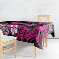 Hawaii Maui Upena Kiloi Tablecloth Kakau Tribal Pattern Pink Version LT05 - Polynesian Pride