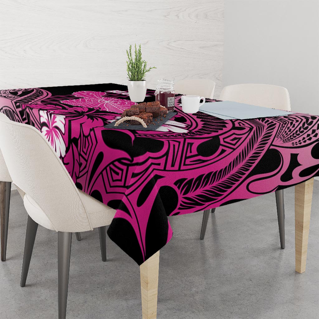 Hawaii Maui Upena Kiloi Tablecloth Kakau Tribal Pattern Pink Version LT05 - Polynesian Pride