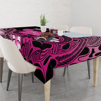 Hawaii Maui Upena Kiloi Tablecloth Kakau Tribal Pattern Pink Version LT05 - Polynesian Pride