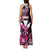 Hawaii Maui Upena Kiloi Tank Maxi Dress Kakau Tribal Pattern Pink Version