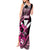 Hawaii Maui Upena Kiloi Tank Maxi Dress Kakau Tribal Pattern Pink Version