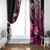 Hawaii Maui Upena Kiloi Window Curtain Kakau Tribal Pattern Pink Version