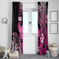 Hawaii Maui Upena Kiloi Window Curtain Kakau Tribal Pattern Pink Version LT05 - Polynesian Pride