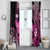 Hawaii Maui Upena Kiloi Window Curtain Kakau Tribal Pattern Pink Version