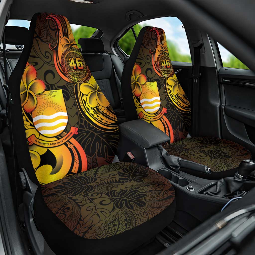 Personalised Kiribati Independence Day Car Seat Cover 46th Anniversary LT05 One Size Yellow - Polynesian Pride