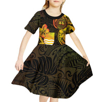 Personalised Kiribati Independence Day Kid Short Sleeve Dress 46th Anniversary LT05 - Polynesian Pride