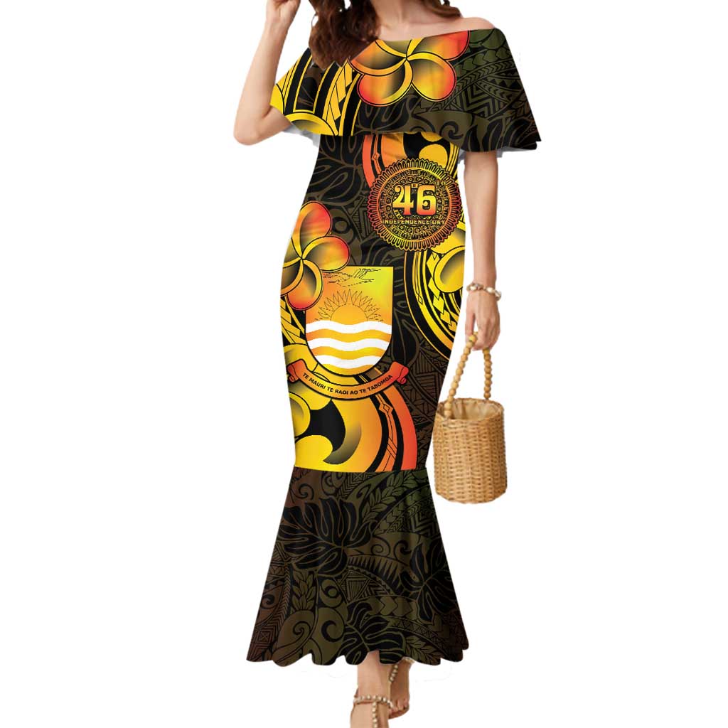 Personalised Kiribati Independence Day Mermaid Dress 46th Anniversary LT05 Women Yellow - Polynesian Pride