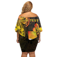 Personalised Kiribati Independence Day Off Shoulder Short Dress 46th Anniversary LT05 - Polynesian Pride