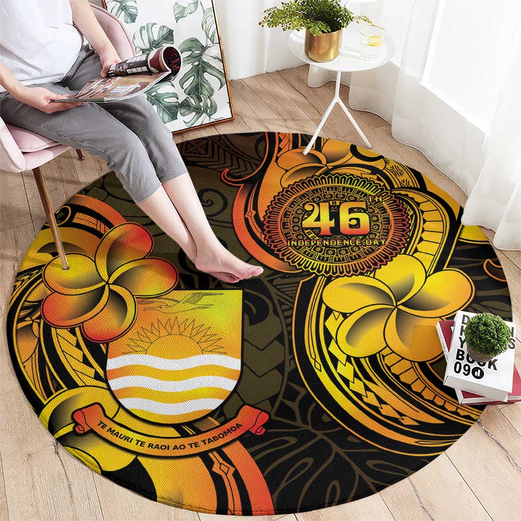 Personalised Kiribati Independence Day Round Carpet 46th Anniversary LT05 - Polynesian Pride